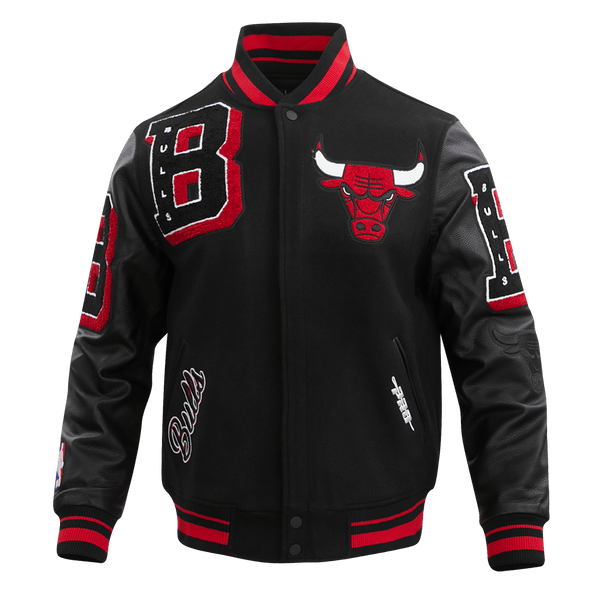 NBA CHICAGO BULLS MASHUP RIB WOOL VARSITY JACKET