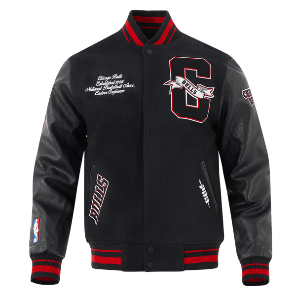 NBA CHICAGO BULLS TEAM PENNANTS WOOL VARSITY JACKET