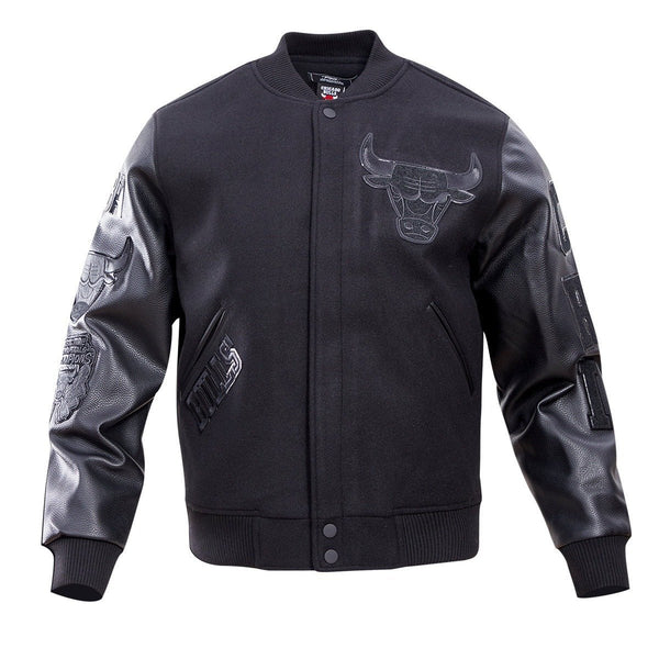 NBA CHICAGO BULLS TRIPLE BLACK VARSITY JACKET