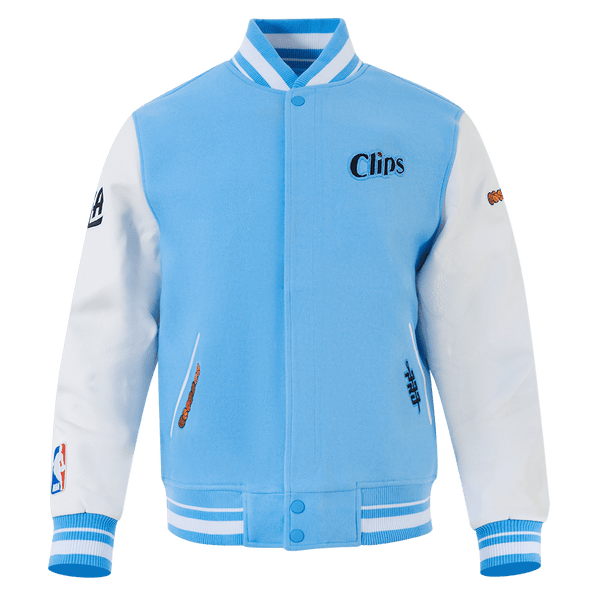 NBA LOS ANGELES CLIPPERS CITY EDITION 24-25 MEN'S RIB WOOL VARSITY J (UNIVERSITY BLUE/WHITE)