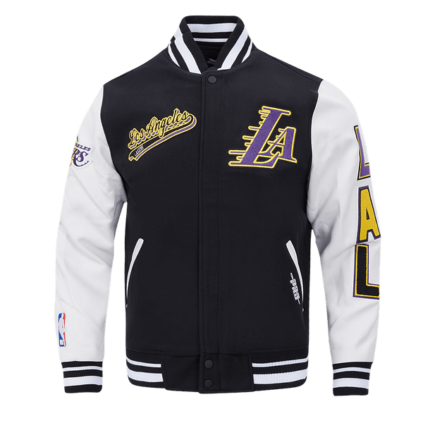NBA LOS ANGELES LAKERS SCRIPT TAIL RIB WOOL VARSITY