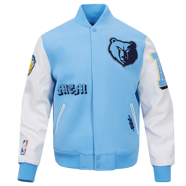 NBA MEMPHIS GRIZZLIES OLD ENGLISH RIB WOOL VARSITY JACKET