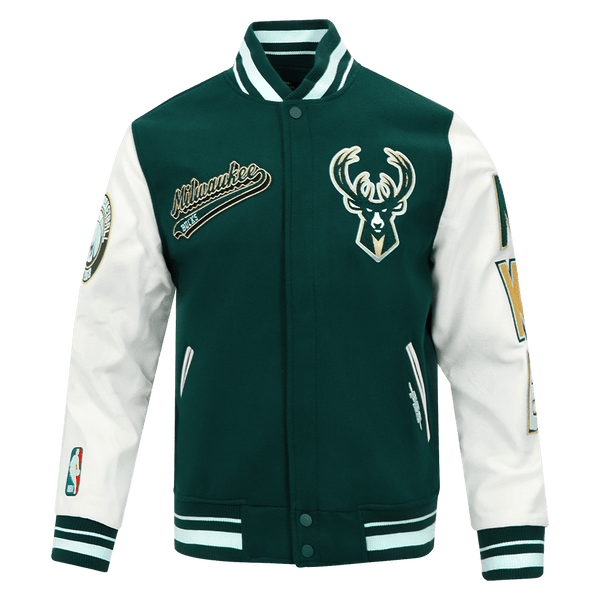 NBA MILWAUKEE BUCKS SCRIPT TAIL RIB WOOL VARSITY