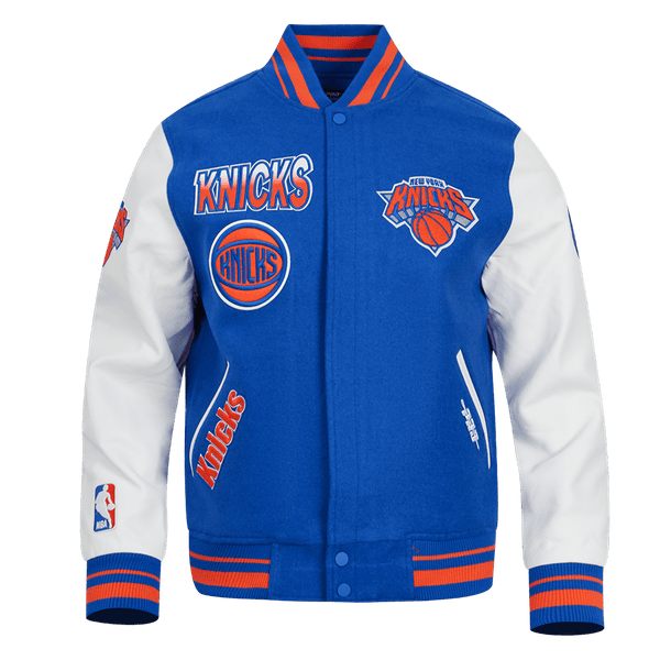 NBA NEW YORK KNICKS TURN IT UP WOOL VARSITY JACKET