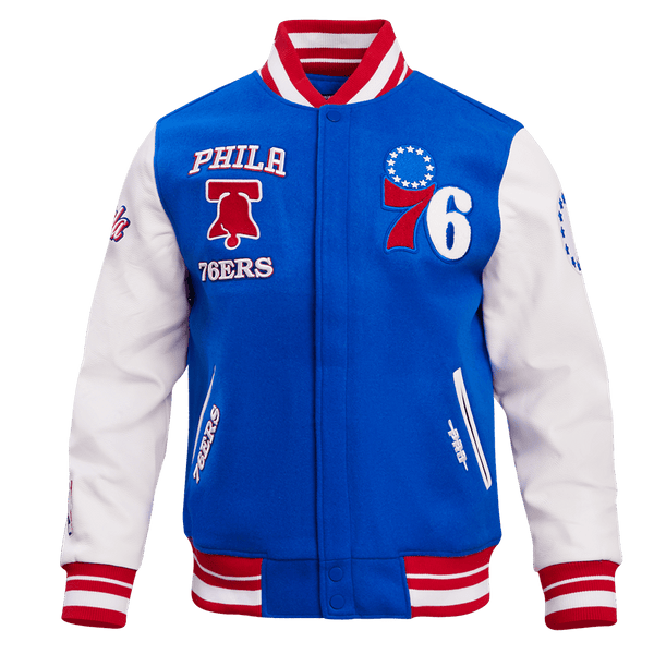 NBA PHILADELPHIA 76ERS RETRO CLASSIC RIB WOOL VARSITY JACKET