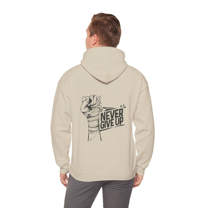 Never Give Up Motivational Hoodie | Unisex Heavy Blend™ Sweatshirt for Inspiration and Comfort - Red - S - Never Give Up Motivational Hoodie | Unisex Heavy Blend™ Sweatshirt for Inspiration and Comfort - Tatoo Tee