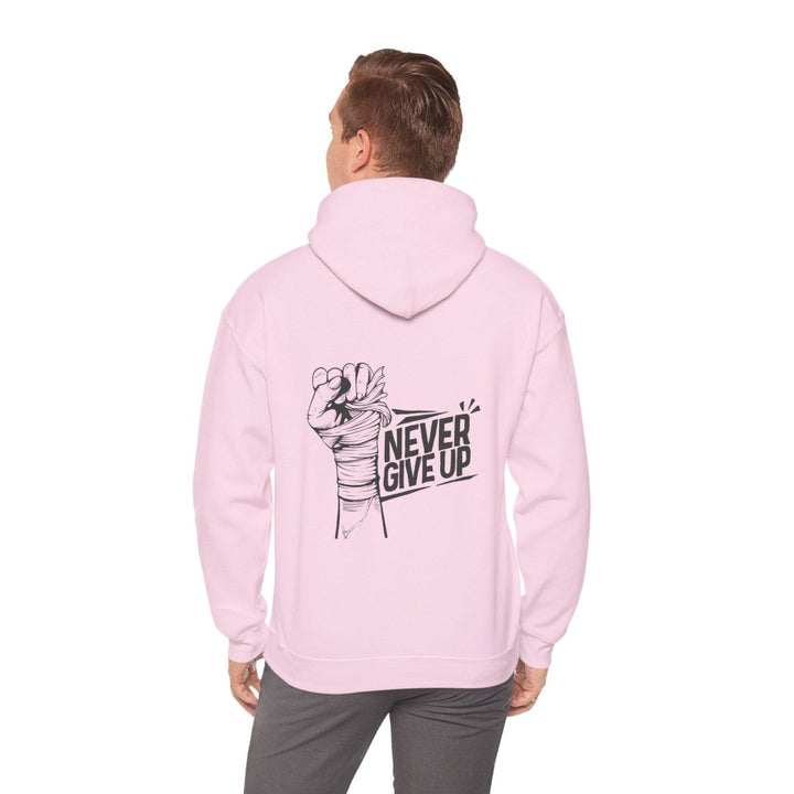 Never Give Up Motivational Hoodie | Unisex Heavy Blend™ Sweatshirt for Inspiration and Comfort - Red - S - Never Give Up Motivational Hoodie | Unisex Heavy Blend™ Sweatshirt for Inspiration and Comfort - Tatoo Tee