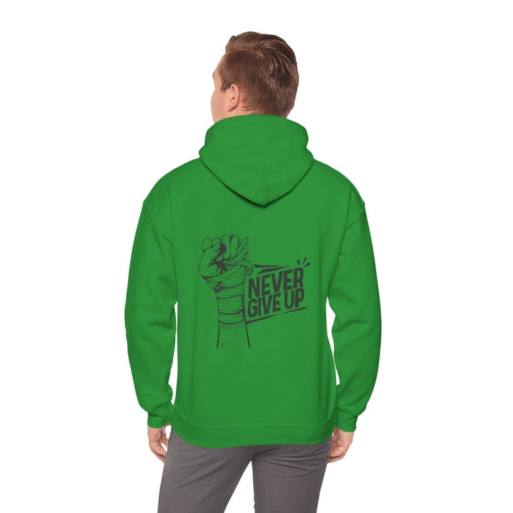 Never Give Up Motivational Hoodie | Unisex Heavy Blend™ Sweatshirt for Inspiration and Comfort - Red - S - Never Give Up Motivational Hoodie | Unisex Heavy Blend™ Sweatshirt for Inspiration and Comfort - Tatoo Tee