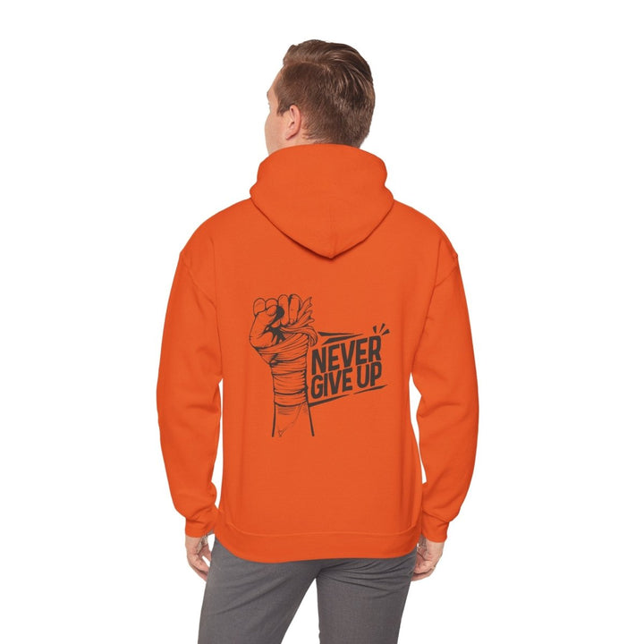 Never Give Up Motivational Hoodie | Unisex Heavy Blend™ Sweatshirt for Inspiration and Comfort - Red - S - Never Give Up Motivational Hoodie | Unisex Heavy Blend™ Sweatshirt for Inspiration and Comfort - Tatoo Tee