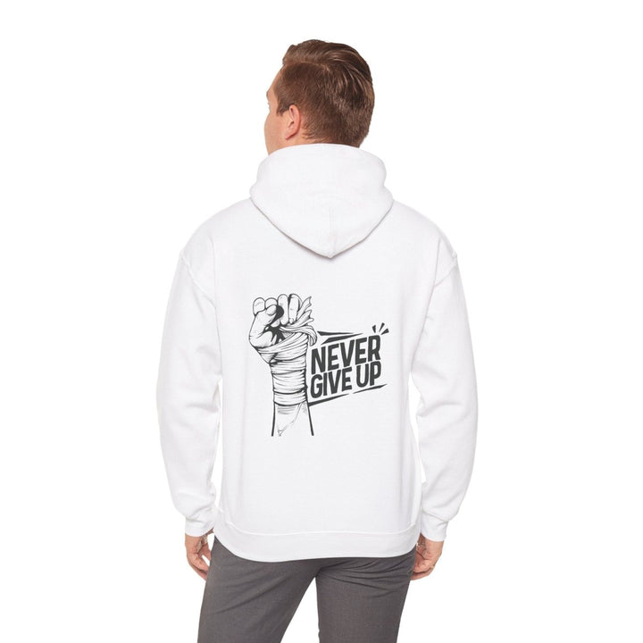 Never Give Up Motivational Hoodie | Unisex Heavy Blend™ Sweatshirt for Inspiration and Comfort - Red - S - Never Give Up Motivational Hoodie | Unisex Heavy Blend™ Sweatshirt for Inspiration and Comfort - Tatoo Tee