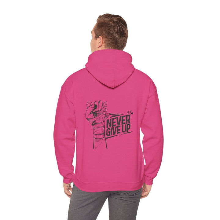 Never Give Up Motivational Hoodie | Unisex Heavy Blend™ Sweatshirt for Inspiration and Comfort - Red - S - Never Give Up Motivational Hoodie | Unisex Heavy Blend™ Sweatshirt for Inspiration and Comfort - Tatoo Tee