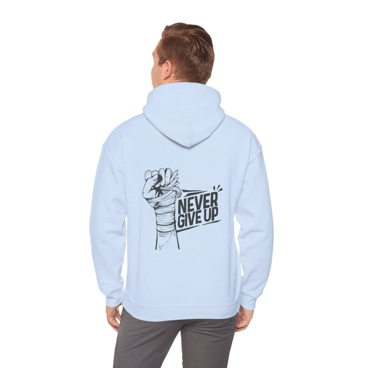 Never Give Up Motivational Hoodie | Unisex Heavy Blend™ Sweatshirt for Inspiration and Comfort - Red - S - Never Give Up Motivational Hoodie | Unisex Heavy Blend™ Sweatshirt for Inspiration and Comfort - Tatoo Tee