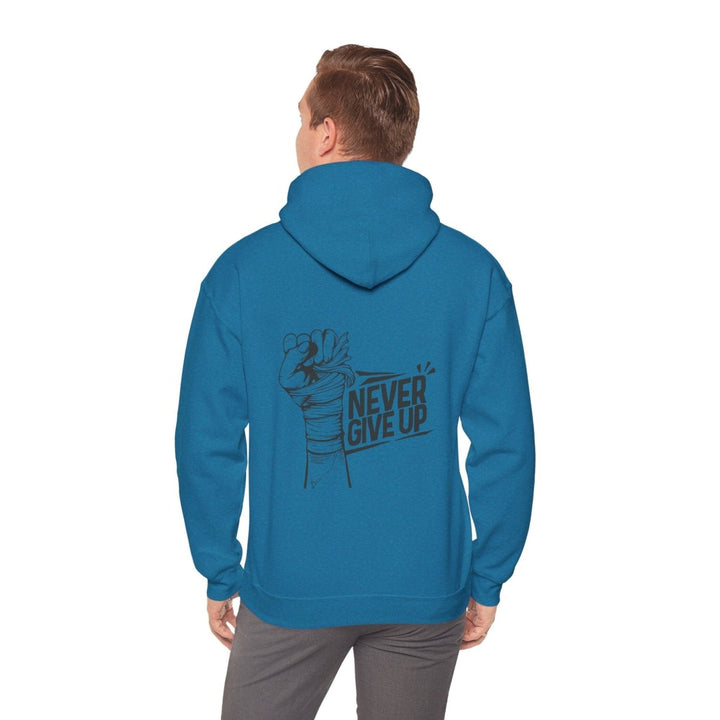 Never Give Up Motivational Hoodie | Unisex Heavy Blend™ Sweatshirt for Inspiration and Comfort - Red - S - Never Give Up Motivational Hoodie | Unisex Heavy Blend™ Sweatshirt for Inspiration and Comfort - Tatoo Tee