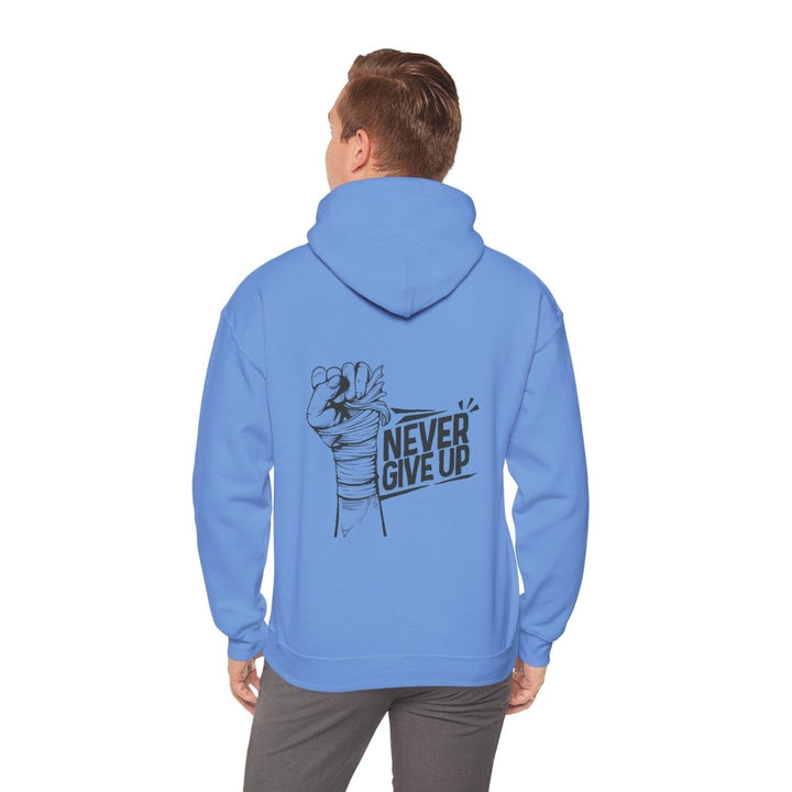 Never Give Up Motivational Hoodie | Unisex Heavy Blend™ Sweatshirt for Inspiration and Comfort - Red - S - Never Give Up Motivational Hoodie | Unisex Heavy Blend™ Sweatshirt for Inspiration and Comfort - Tatoo Tee