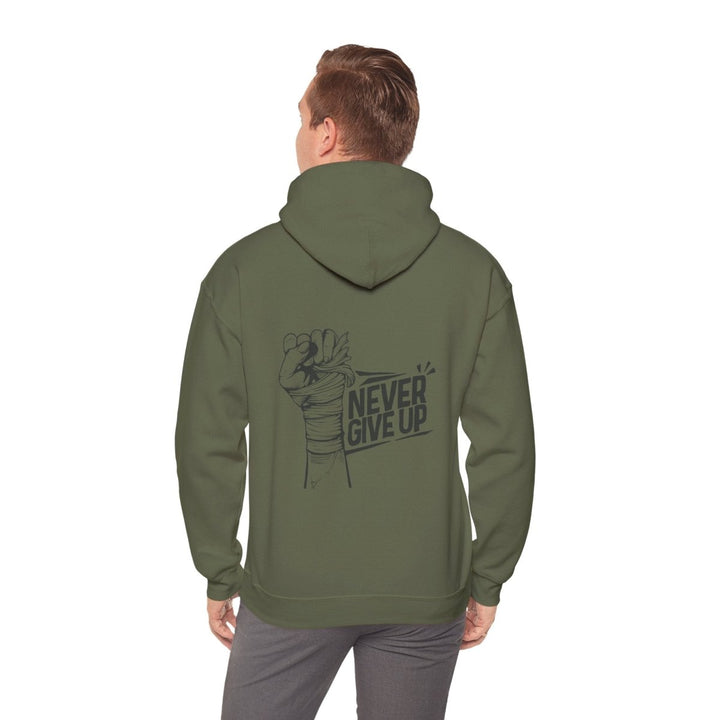 Never Give Up Motivational Hoodie | Unisex Heavy Blend™ Sweatshirt for Inspiration and Comfort - Red - S - Never Give Up Motivational Hoodie | Unisex Heavy Blend™ Sweatshirt for Inspiration and Comfort - Tatoo Tee