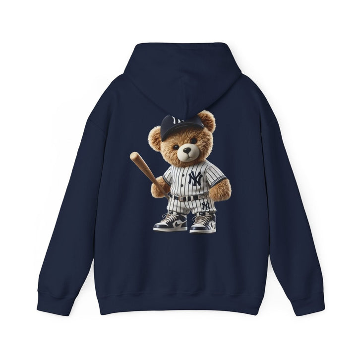 NY Baseball Teddy Bear Unisex Hoodies - Light Pink - S - NY Baseball Teddy Bear Unisex Hoodies - Tatoo Tee