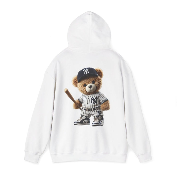 NY Baseball Teddy Bear Unisex Hoodies - Light Pink - S - NY Baseball Teddy Bear Unisex Hoodies - Tatoo Tee