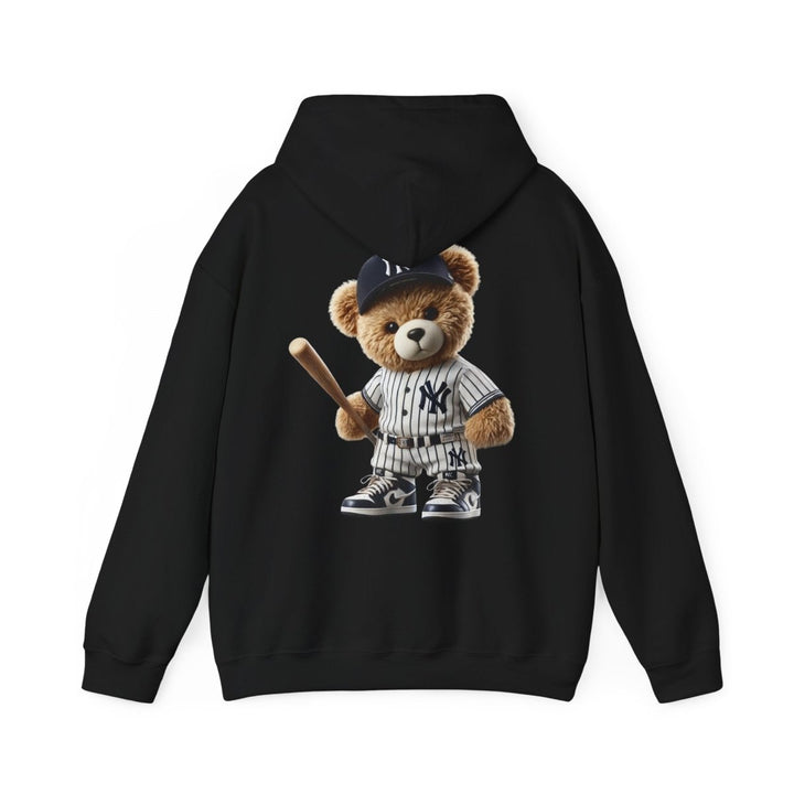 NY Baseball Teddy Bear Unisex Hoodies - Light Pink - S - NY Baseball Teddy Bear Unisex Hoodies - Tatoo Tee
