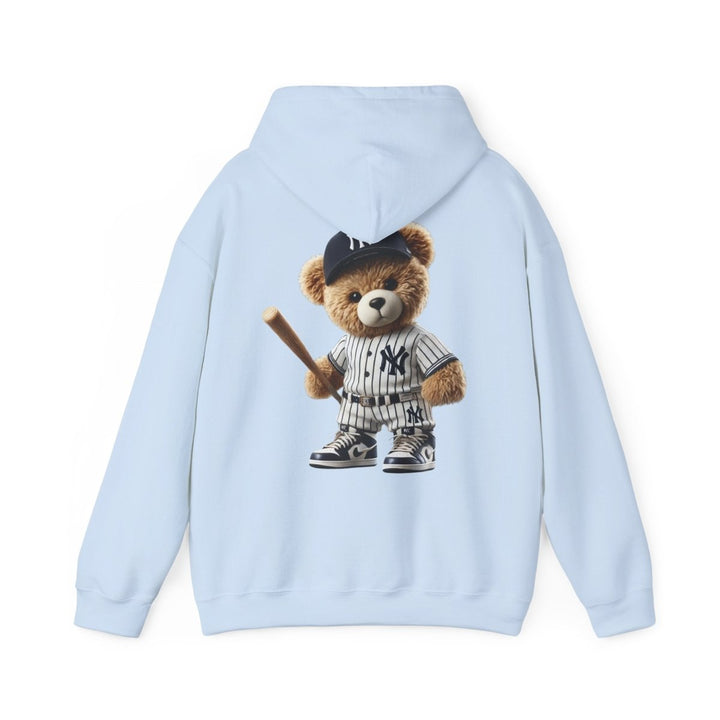 NY Baseball Teddy Bear Unisex Hoodies - Light Pink - S - NY Baseball Teddy Bear Unisex Hoodies - Tatoo Tee
