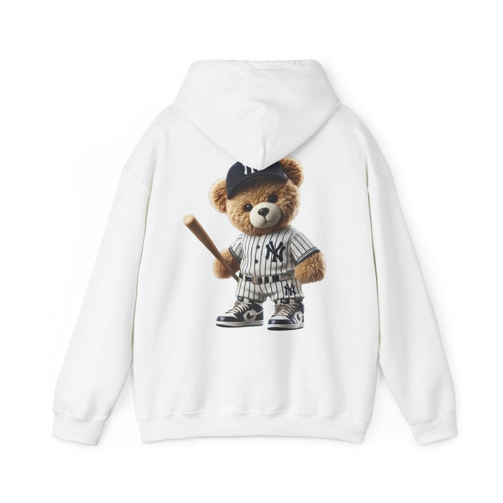 NY Baseball Teddy Bear Unisex Hoodies - Light Pink - S - NY Baseball Teddy Bear Unisex Hoodies - Tatoo Tee