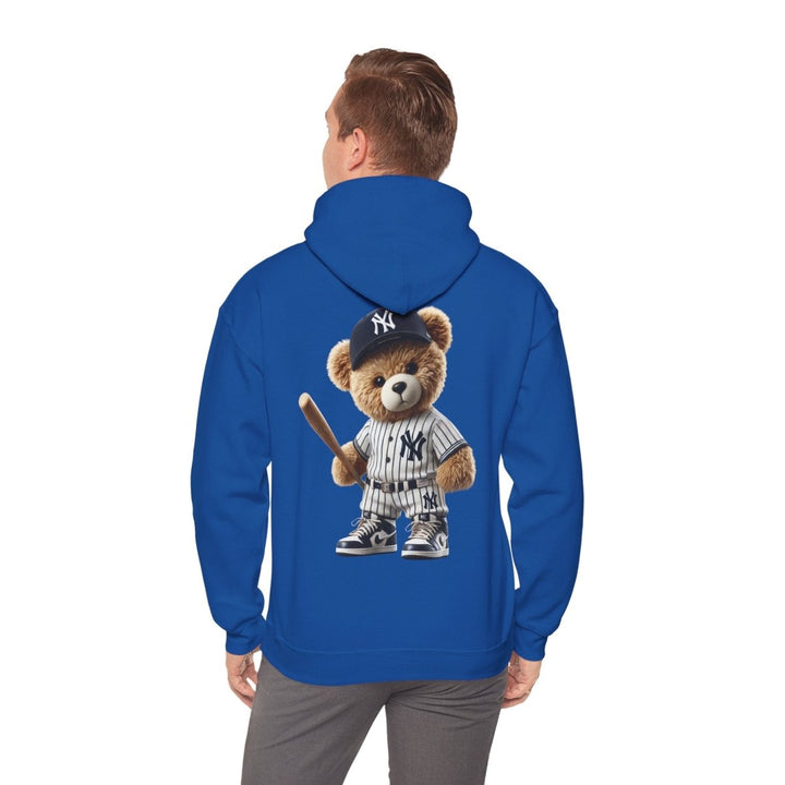 NY Baseball Teddy Bear Unisex Hoodies - Royal - S - NY Baseball Teddy Bear Unisex Hoodies - Tatoo Tee