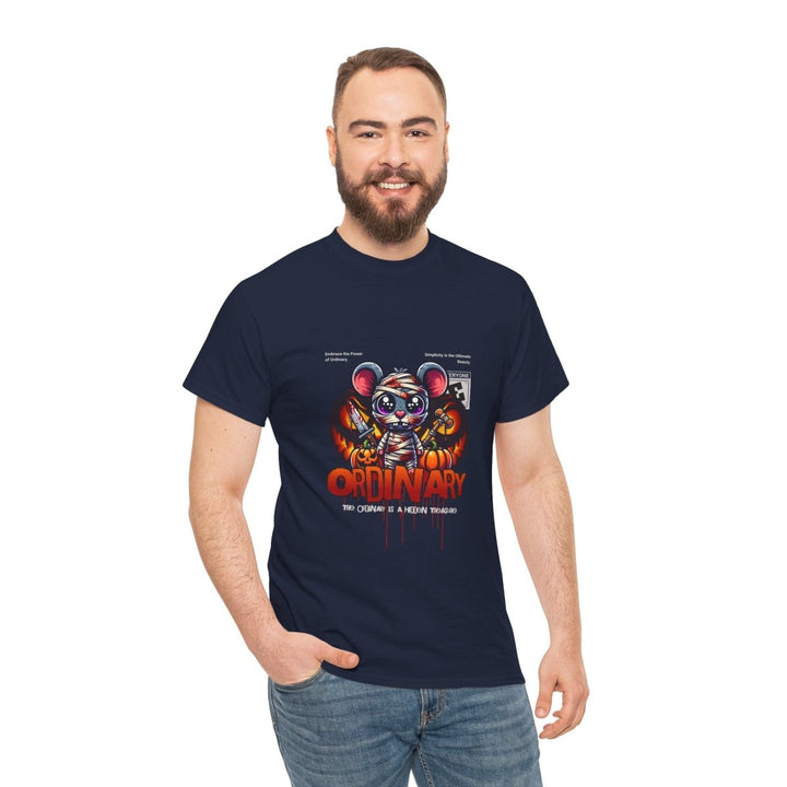Ordinary Unisex Heavy Cotton Tee - Fun and Edgy Graphic Design - Purple - S - Ordinary Unisex Heavy Cotton Tee - Fun and Edgy Graphic Design - Tatoo Tee