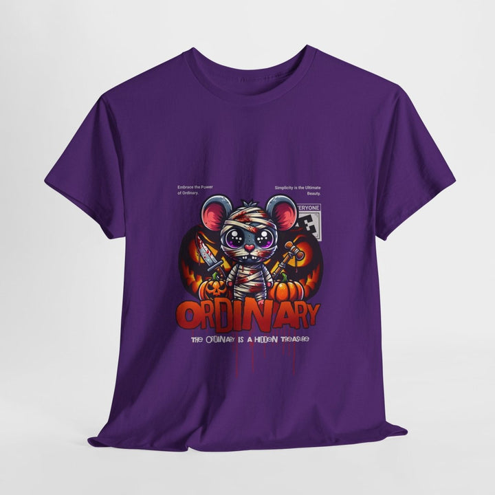 Ordinary Unisex Heavy Cotton Tee - Fun and Edgy Graphic Design - Purple - S - Ordinary Unisex Heavy Cotton Tee - Fun and Edgy Graphic Design - Tatoo Tee