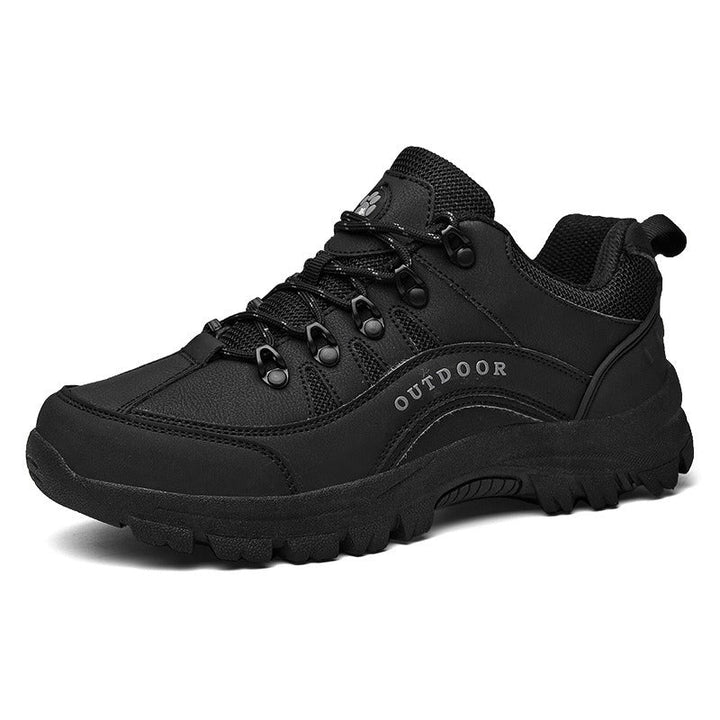 Oversized hiking shoes Men's autumn and winter outdoor sneakers leather low top hiking shoes - black - 38 - Oversized hiking shoes Men's autumn and winter outdoor sneakers leather low top hiking shoes - Tatoo Tee