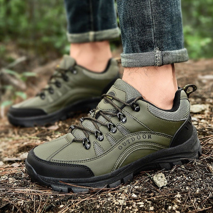 Oversized hiking shoes Men's autumn and winter outdoor sneakers leather low top hiking shoes - green - 38 - Oversized hiking shoes Men's autumn and winter outdoor sneakers leather low top hiking shoes - Tatoo Tee