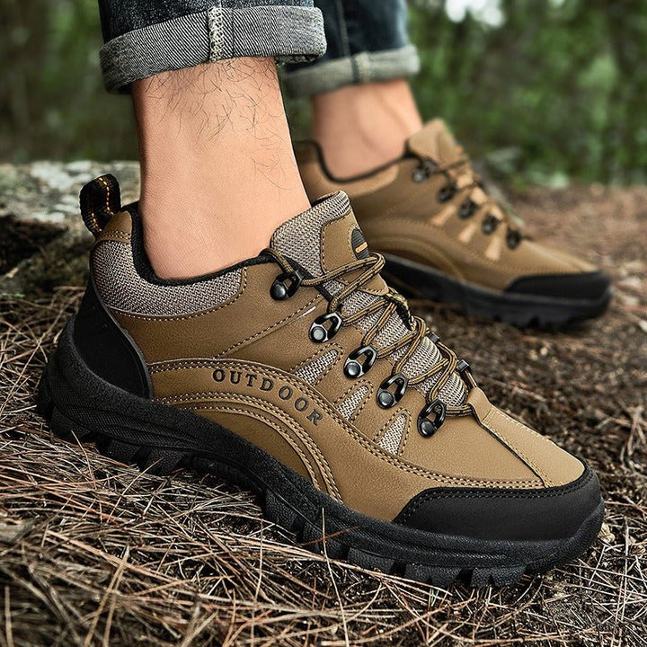 Oversized hiking shoes Men's autumn and winter outdoor sneakers leather low top hiking shoes - green - 38 - Oversized hiking shoes Men's autumn and winter outdoor sneakers leather low top hiking shoes - Tatoo Tee