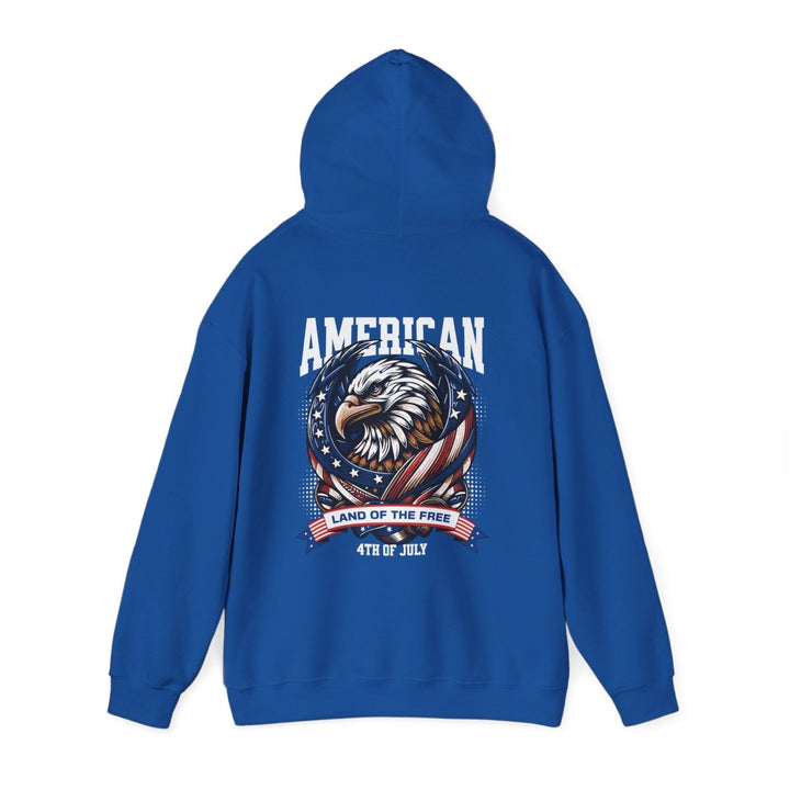 Patriotic Eagle Hoodie - Land of the Free - 4th of July Sweatshirt - Red - S - Patriotic Eagle Hoodie - Land of the Free - 4th of July Sweatshirt - Tatoo Tee