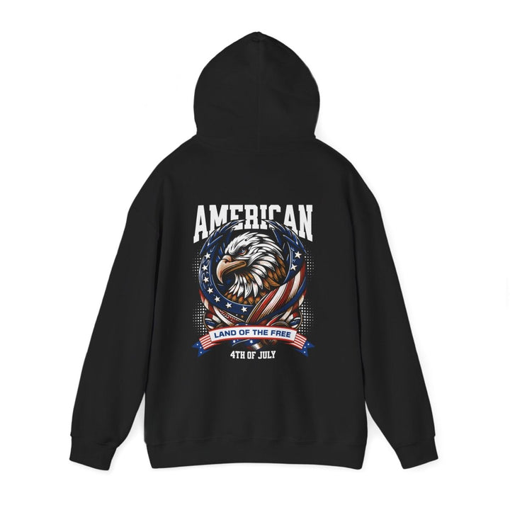 Patriotic Eagle Hoodie - Land of the Free - 4th of July Sweatshirt - Red - S - Patriotic Eagle Hoodie - Land of the Free - 4th of July Sweatshirt - Tatoo Tee