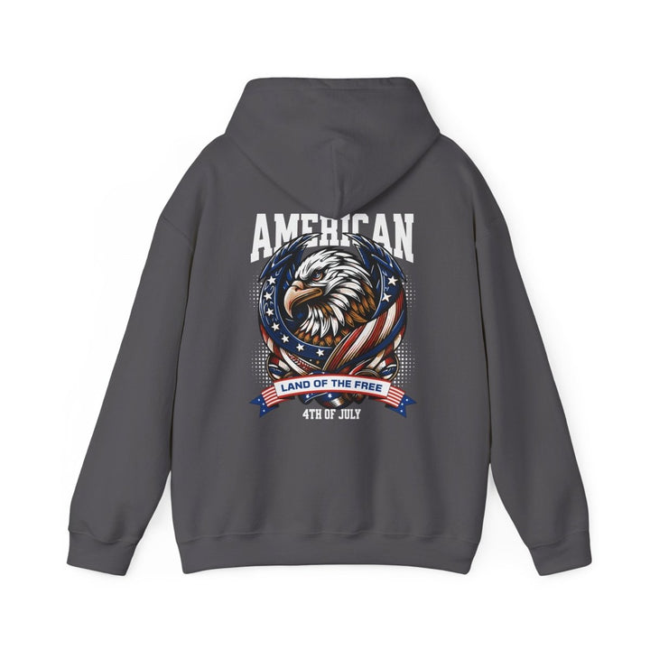 Patriotic Eagle Hoodie - Land of the Free - 4th of July Sweatshirt - Red - S - Patriotic Eagle Hoodie - Land of the Free - 4th of July Sweatshirt - Tatoo Tee