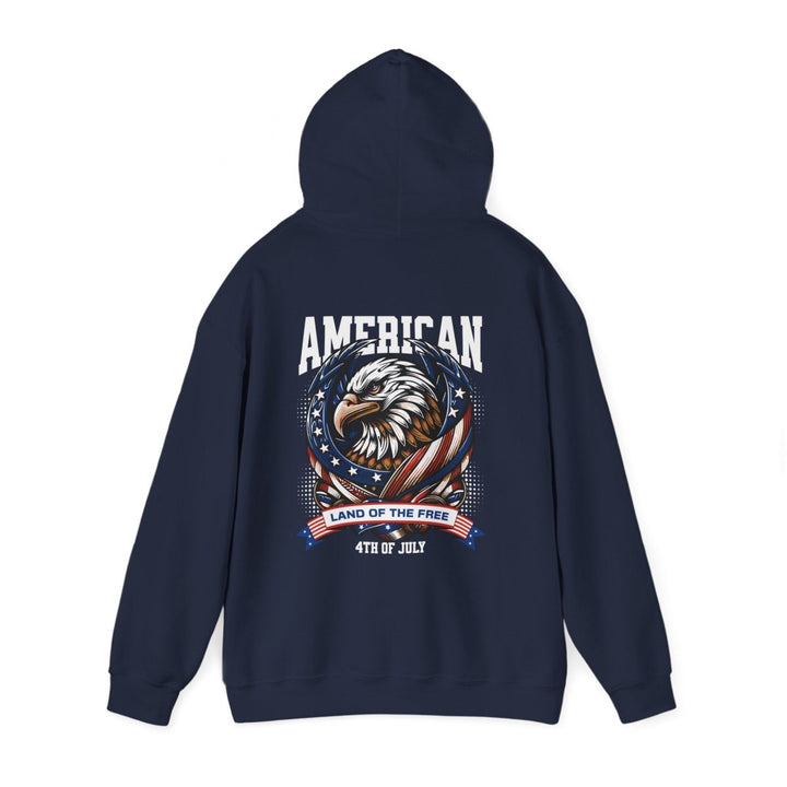 Patriotic Eagle Hoodie - Land of the Free - 4th of July Sweatshirt - Red - S - Patriotic Eagle Hoodie - Land of the Free - 4th of July Sweatshirt - Tatoo Tee