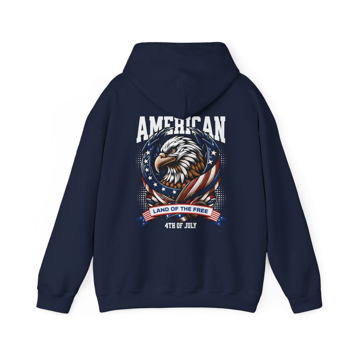 Patriotic Eagle Hoodie - Land of the Free - 4th of July Sweatshirt - Red - S - Patriotic Eagle Hoodie - Land of the Free - 4th of July Sweatshirt - Tatoo Tee