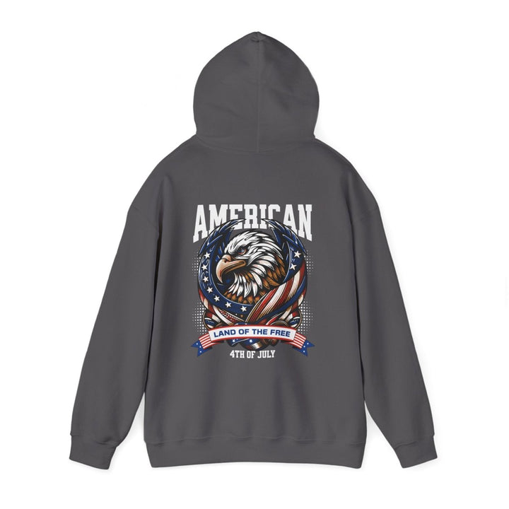 Patriotic Eagle Hoodie - Land of the Free - 4th of July Sweatshirt - Red - S - Patriotic Eagle Hoodie - Land of the Free - 4th of July Sweatshirt - Tatoo Tee