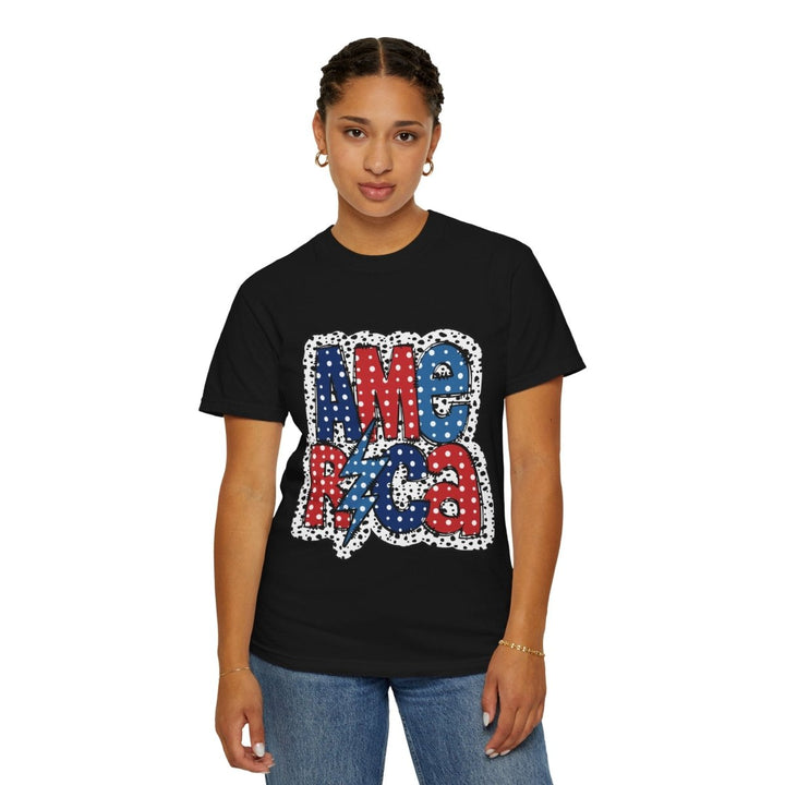 Patriotic Graphic T-Shirt, America Print Tee, Unisex Independence Day Top, Summer Casual Wear, Gift for Veterans - Black - S - Patriotic Graphic T-Shirt, America Print Tee, Unisex Independence Day Top, Summer Casual Wear, Gift for Veterans - Tatoo Tee