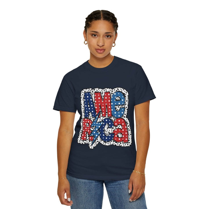 Patriotic Graphic T-Shirt, America Print Tee, Unisex Independence Day Top, Summer Casual Wear, Gift for Veterans - Navy - S - Patriotic Graphic T-Shirt, America Print Tee, Unisex Independence Day Top, Summer Casual Wear, Gift for Veterans - Tatoo Tee