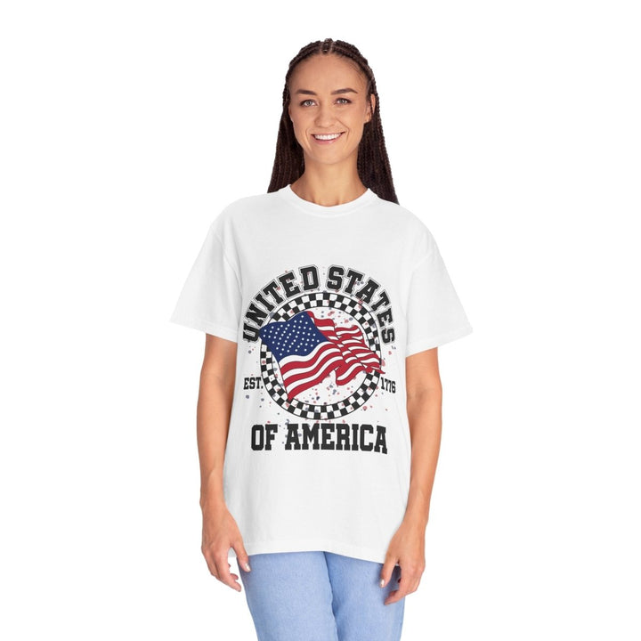 Patriotic T-Shirt - USA Flag Design, Casual Wear, Independence Day Shirt, Gift for Veterans, Summer BBQ Outfit, Everyday Tee - White - S - Patriotic T-Shirt - USA Flag Design, Casual Wear, Independence Day Shirt, Gift for Veterans, Summer BBQ Outfit, Everyday Tee - Tatoo Tee