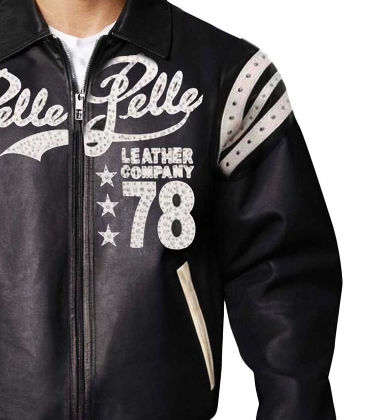 Pelle Pelle 78 Vintage Black Leather Jacket - XXS - Pelle Pelle 78 Vintage Black Leather Jacket - Tatoo Tee