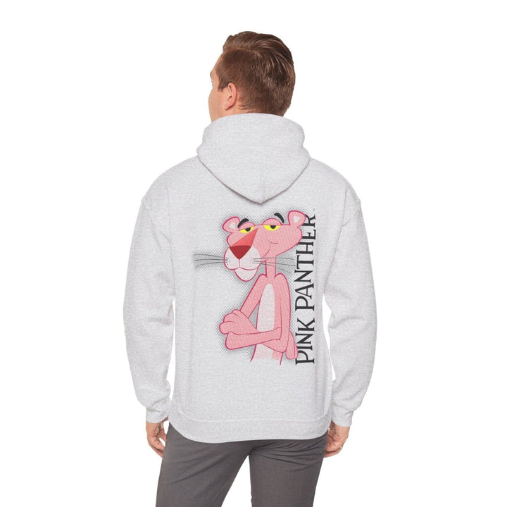 Pink Panther Unisex Heavy Blend Hoodie – Retro Cartoon Style - Ash - S - Pink Panther Unisex Heavy Blend Hoodie – Retro Cartoon Style - Tatoo Tee