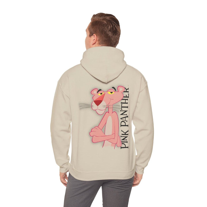 Pink Panther Unisex Heavy Blend Hoodie – Retro Cartoon Style - Sand - S - Pink Panther Unisex Heavy Blend Hoodie – Retro Cartoon Style - Tatoo Tee