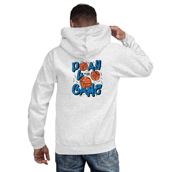 Play The Game Unisex Hoodie - Ash - S - Product mockup - Tatoo Tee