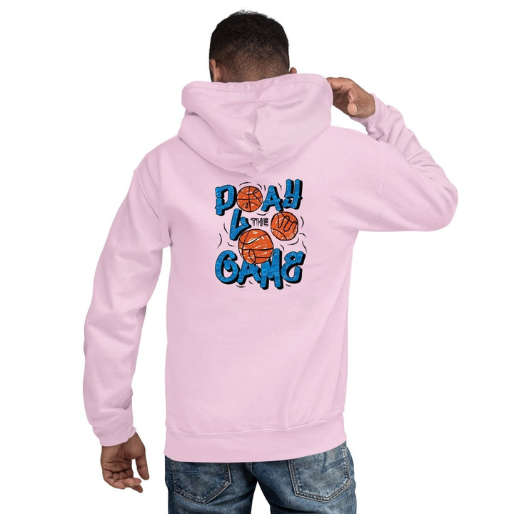 Play The Game Unisex Hoodie - Light Pink - S - Product mockup - Tatoo Tee