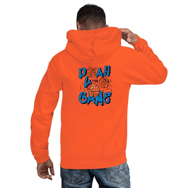 Play The Game Unisex Hoodie - Orange - S - Product mockup - Tatoo Tee