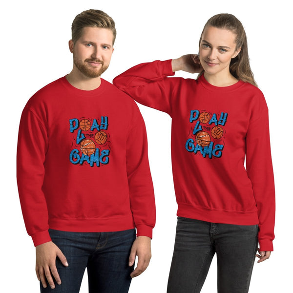 Play The Game Unisex Sweatshirt - Red - S - Product mockup - Tatoo Tee