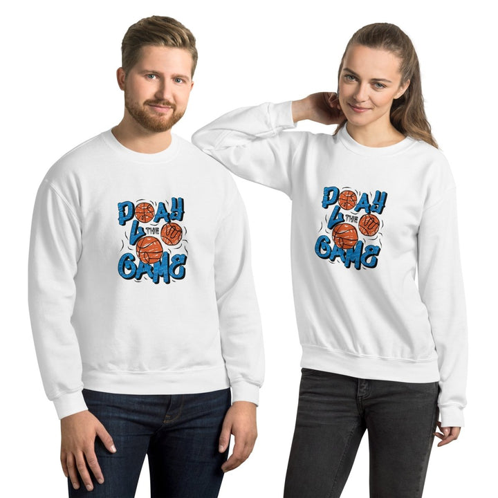 Play The Game Unisex Sweatshirt - White - S - Product mockup - Tatoo Tee