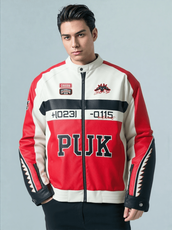 Puk Leather Vintage Racing Jacket - XS - Puk Leather Vintage Racing Jacket - Tatoo Tee