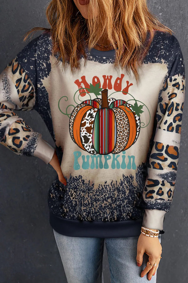 Pumpkin Graphic Long Sleeve Sweatshirt - Leopard - S - b332ff3e - 12dc - 4fa6 - 82c9 - a02911eaf5ca - Max - Tatoo Tee