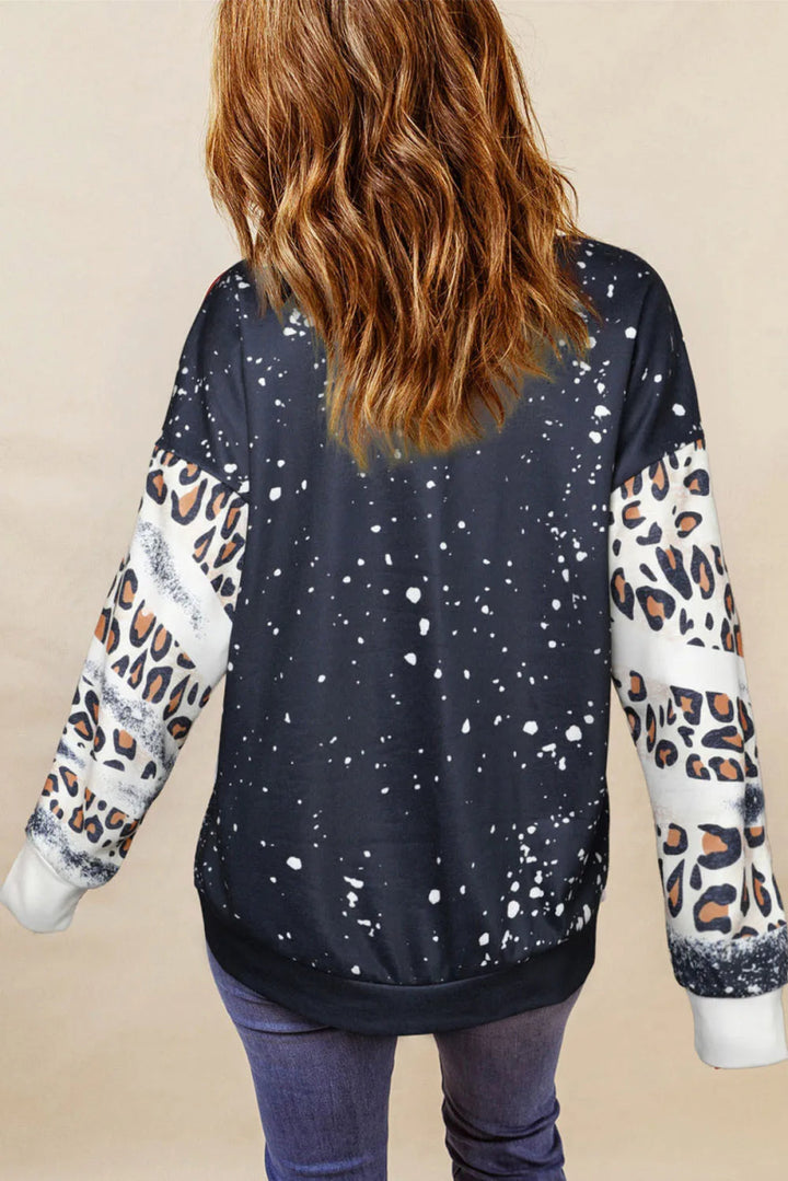 Pumpkin Graphic Long Sleeve Sweatshirt - Leopard - S - f70f5aba - 8c30 - 4d94 - a15a - ef8fcfd1927a - Max - Tatoo Tee